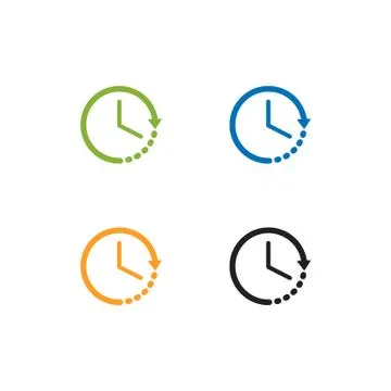 Time and clock icons, Time icon, Clock icon vector 스톡 일러스트