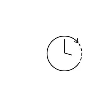 Time and clock line icons. Vector linear icon set. Stock Illustration