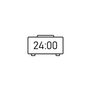 Time and clock line icons. Vector linear icon set. Stock Illustration