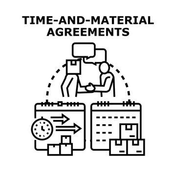 Time and material agreements concept vector illustration Stock-Illustration