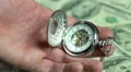 Time and money, human life passing by in pursuit of wealth. Pocket watch closeup HD Footage