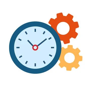 Time and Process Efficiency Stock Illustration