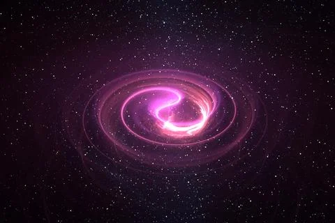 Time and space vortex. Theory, space science Stock Illustration