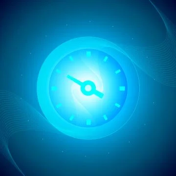 Time and Tech Circle Background Stock Illustration