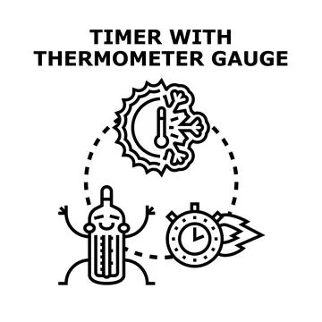 Time and temperature control system vector concept Stock Illustration