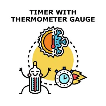 Time and temperature control system vector concept Stock Illustration