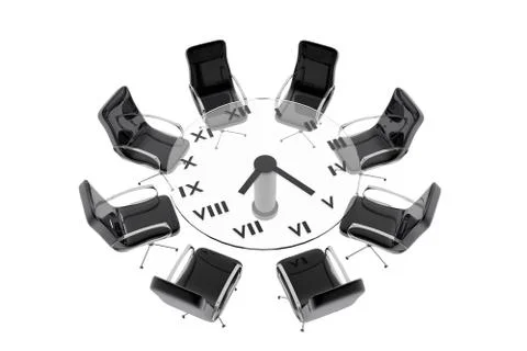 Time and work in the office Stock Illustration