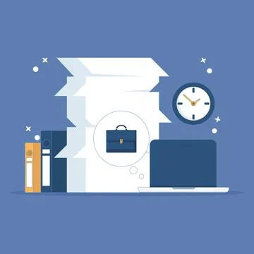 Time and workload management concept Stock Illustration