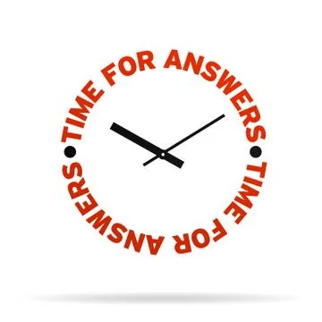 Time for answers clock Stock Illustration