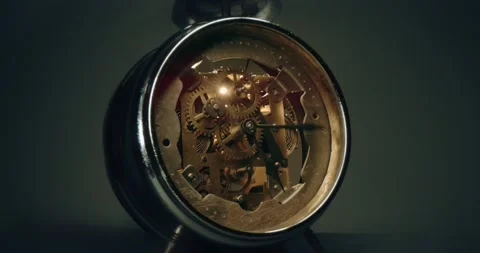 Time Antique Clock Gear With Moving Cogs Showing The Passing Of Time Short Life Stock Footage 141133034