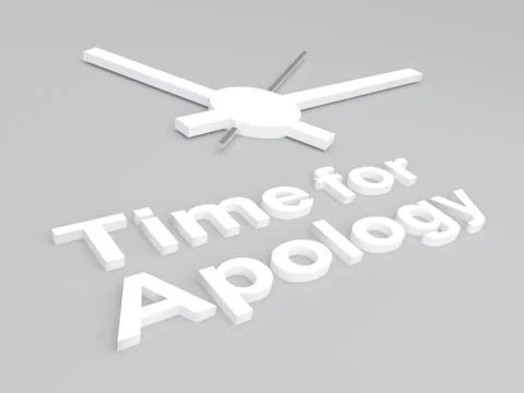 Time for Apology concept Illustrazione stock