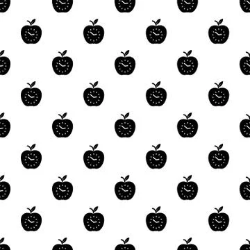 Time apple pattern vector seamless Stockillustratie