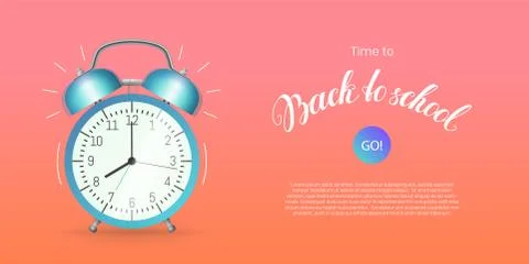 Time to back to school banner template Stock Illustration
