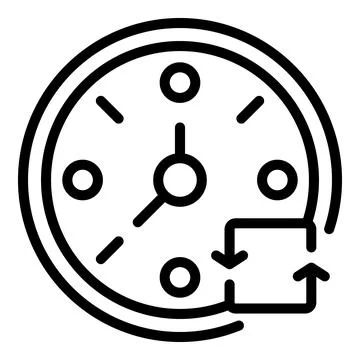 Time of barter icon outline vector. Money evolution イラスト素材