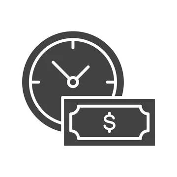 Time Based Payment icon vector image. Ilustração Stock