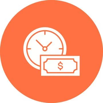 Time Based Payment icon vector image. Stock-Illustration