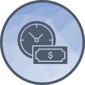 Time Based Payment icon vector image. Ilustração Stock
