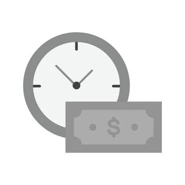Time Based Payment icon vector image. Ilustração Stock