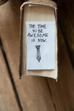 The time to be awesome is now Stock Photos