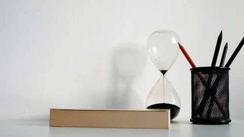 Time to be creative, learn, read books, prepare for deadlines. Stock Footage 130155938