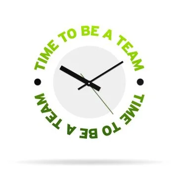 Time to be a team clock 스톡 일러스트