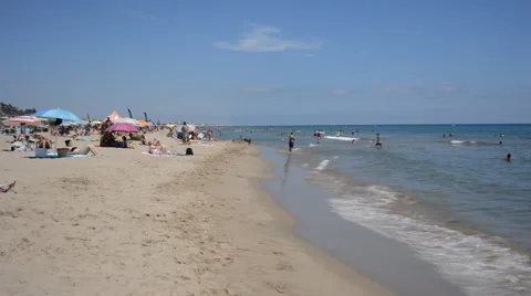Time At The Beach Stock Footage 53615088