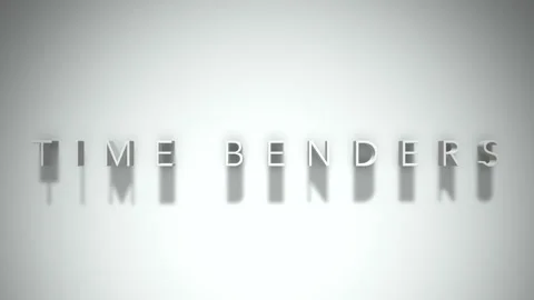 Time benders 3D title animation with shadows on a white background Stock-Footage 297905851