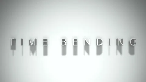 Time bending 3D title animation white text on a white background Stock-Footage 298895881