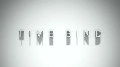 Time bind 3D title animation with shadows on a white background Stock Footage 297386307