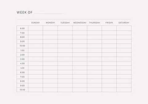 Time Blocking Daily Planner Printable Ilustración de archivo