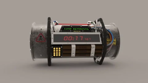 Time Bomb in a 3D animation Stock Footage 249600470
