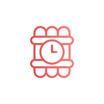 Time, bomb color gradient vector icon Stock Illustration