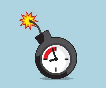 Time bomb, deadline vector illustration Stock Illustration