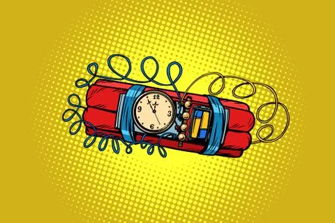 Time bomb. explosive dynamite Stock Illustration