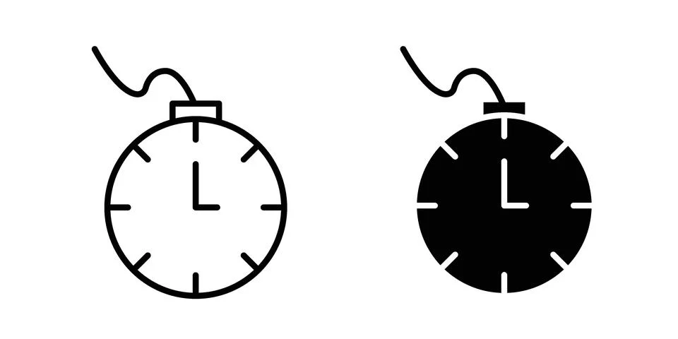 Time bomb icon design. Simple Vector illustrations.. Stock Illustration