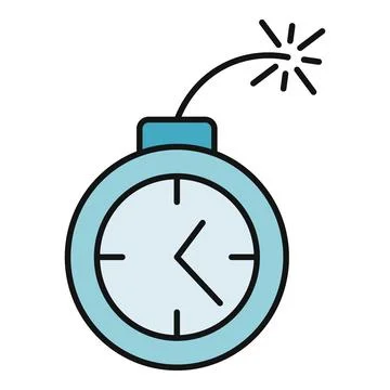 Time bomb icon showing deadline countdown Stock Illustration