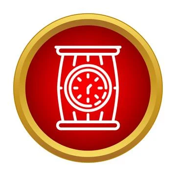 Time bomb icon symbolizing deadline and countdown Stock Illustration