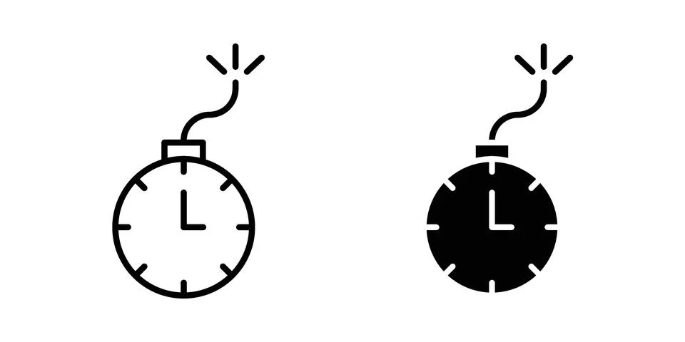 Time bomb icon vector design. EPS10 Stock Illustration