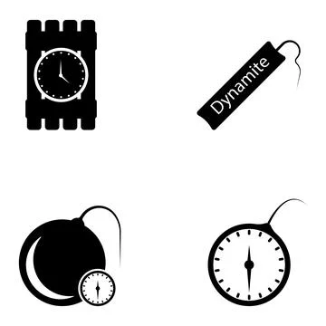 Time bomb icon vector Stock Illustration