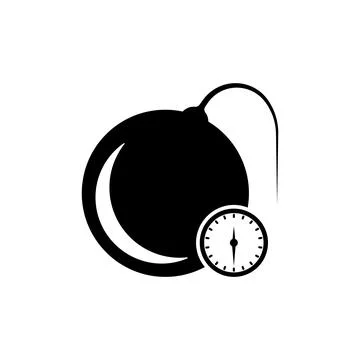 Time bomb icon vector Stock Illustration