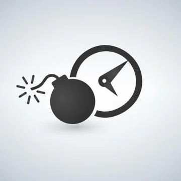 Time Bomb icon. Vector illustration style Illustrazione stock