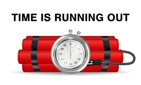 Time bomb with red dynamite and stopwatch イラスト素材