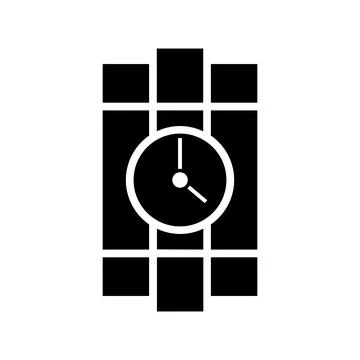 Time bomb vector icon, full black Stock Illustration