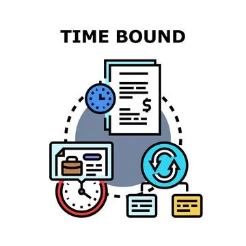 Time bound concept with business deadline and project management Illustration