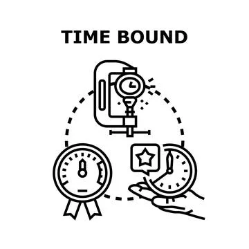 Time bound project management deadline priority concept Illustration