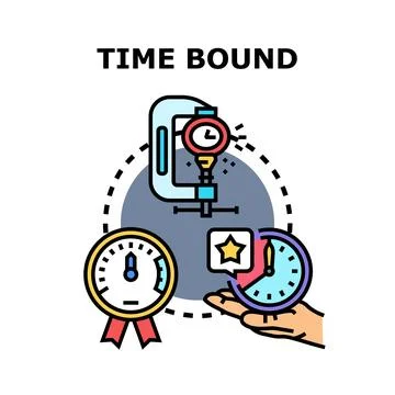 Time bound project management deadline priority concept Stock Illustration