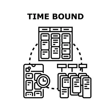 Time bound project management planning tasks concept Stock Illustration
