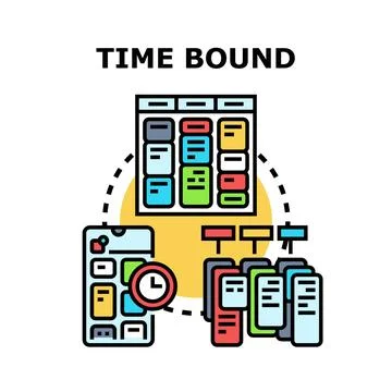 Time bound project management planning tasks concept Illustration