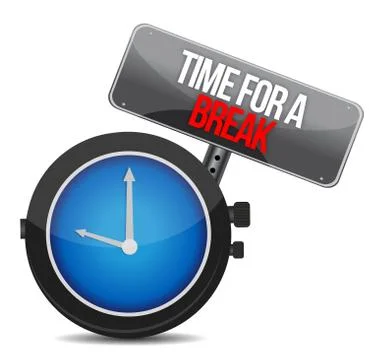 Time for a break concept illustration design over white Ilustração Stock