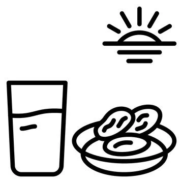 Time to break the fast Stock Illustration